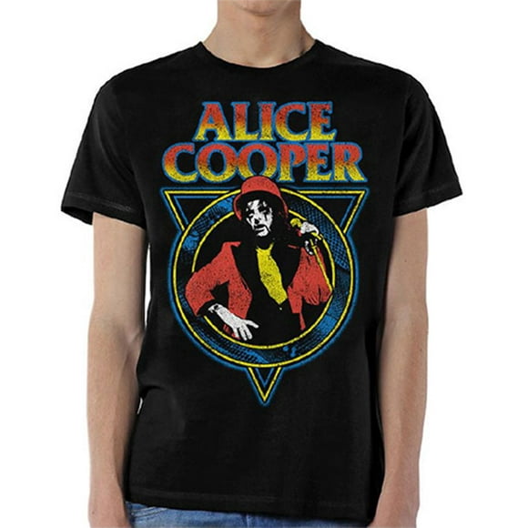 Alice Cooper Mens Basic Short Sleeve Music Band Shirts Shirt Black 